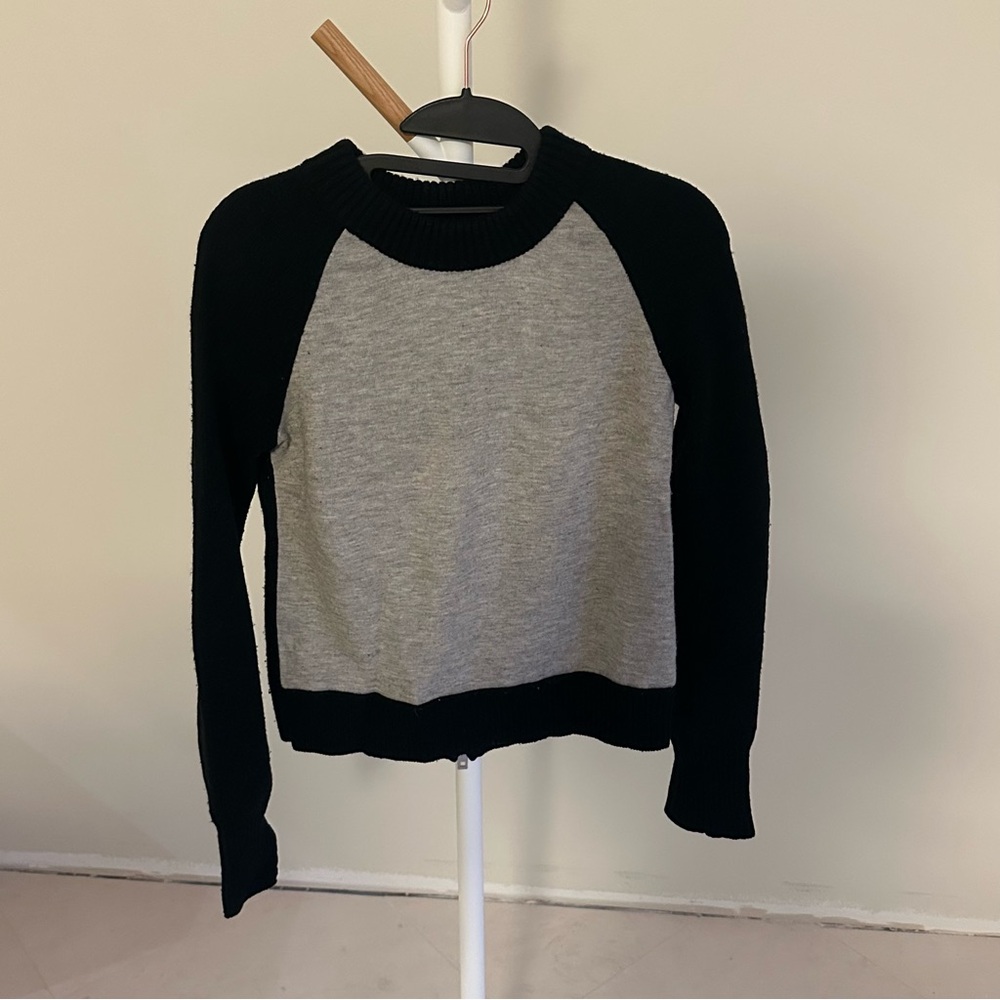 Rag & Bone Black and Gray Crewneck